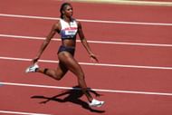 Russell at the 2025 USATF Outdoor Championships - Source: Getty